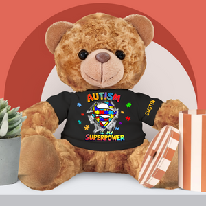 Personalized Gifts For Autism Kids Bear With Shirt 01topu270225 - Bear - GoDuckee