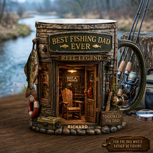 Dad Fishing Nest Magic Mug, Personalized Gifts For Fishing Dad 01qhqn290426 - Coffee Mug - GoDuckee