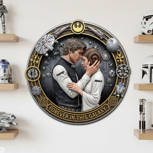 Galactic Love Personalized Gifts For Couple Wood Sign Forever In This Galaxy 01ohtn170725 - Wood Sign - GoDuckee