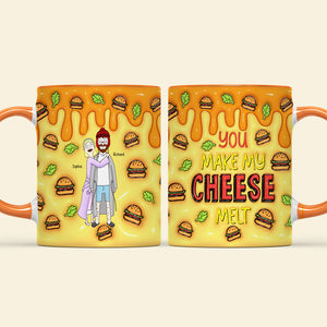 Personalized Gifts For Couple Accent Mug Melt Cheese 01TGQN271224HG - Coffee Mug - GoDuckee