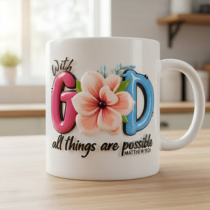 Faith & Flowers Mug Personalized Gifts For Christian 08HUDT261125 - Coffee Mug - GoDuckee