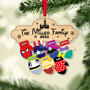Family Mittens, Personalized 03NATN271023-01 Acrylic Ornament, Christmas Gift For Family - Ornament - GoDuckee