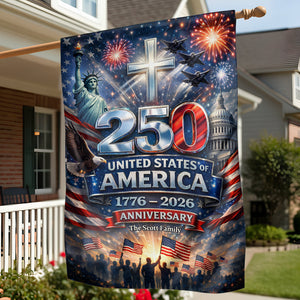 USA 250th Anniversary House Flag - Personalized Gifts For Patriots 03hudt260226 - Flag - GoDuckee