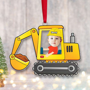 Custom Photo Gifts For Kids Acrylic Ornament, Construction Truck Lovers 01xqmh181124 - Ornament - GoDuckee