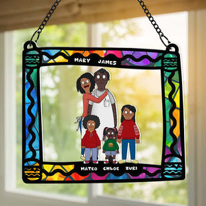 Personalized Gifts For Family Suncatcher Ornament 02ACDT040225HG - Ornament - GoDuckee