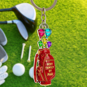 Best Family By Par Acrylic Keychain - Personalized Gifts For Golf Family 01OHLU060625 - Keychains - GoDuckee