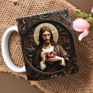 Gifts For Christian Coffee Mug Jesus Sacred Heart 05XQLU230125 - Coffee Mug - GoDuckee
