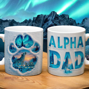 Alpha Wolf Dad Mug Personalized Gifts For Dad 01QHDT130525 - Coffee Mug - GoDuckee