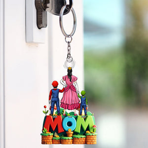 Mushroom Mom Keychain Personalized Gifts For Mom 03TOTN240425PA - Keychains - GoDuckee