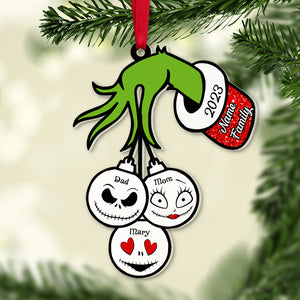 Personalized Monster Family Ornament, Christmas Acrylic Ornament -PW-01NATN260923 - Ornament - GoDuckee