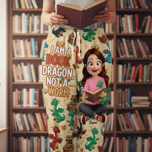Book Dragon Pajama Pants - Personalized Gifts For Book Lovers 05naqn171225 - Pajama Pant - GoDuckee