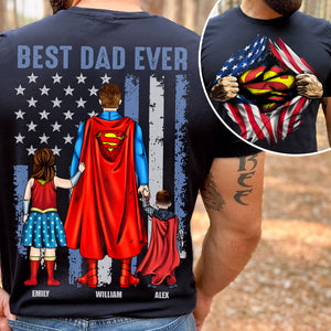 Personalized Gifts For Dad Shirt, Best Dad Ever 01ACDT050425PA - Shirts - GoDuckee