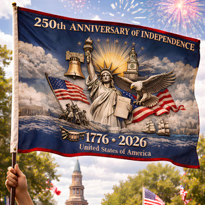 America 250th Anniversary House Flag - Personalized Gifts 04dtdt250226 - Flag - GoDuckee