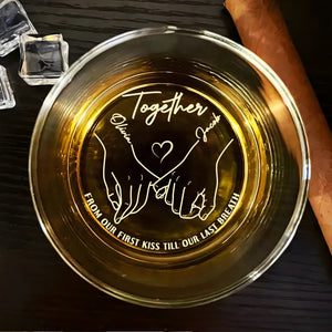 Personalized Gifts For Couple Engraved Whiskey Glass 02ACQN190624 - Drinkware - GoDuckee