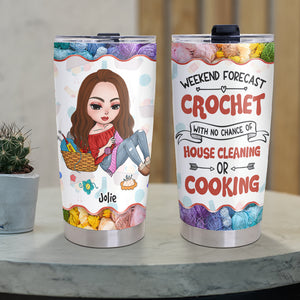 Personalized Gifts For Crocheting Girl Tumbler 03NAPU250724HH - Tumbler Cup - GoDuckee