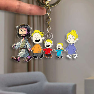 Personalized Gifts For Christian Family Keychain Jesus Family 01OHMH080125DA - Keychains - GoDuckee
