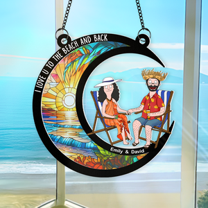 Personalized Gifts For Couple Window Hanging Suncatcher Ornament 03topu110225hg - Ornament - GoDuckee