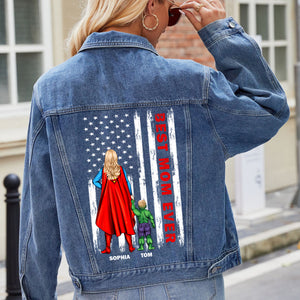Personalized Gifts For Mom Denim Jacket Best Mom Ever 01natn010424pa - Denim Jacket - GoDuckee