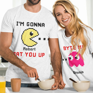 I'm Gonna Eat You Up, Couple Gift, Personalized Couple Shirt, Game Lover Couple Shirt 02HTPO030723 - Shirts - GoDuckee