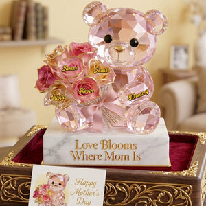 Mom Bear Acrylic Plaque - Personalized Gifts For Mother 04pgta300326 - Shaped Plaques - GoDuckee