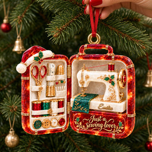 Christmas Sewing Case Acrylic Ornament - Personalized Gifts For Sewing Lovers 07todh121026 - Ornament - GoDuckee