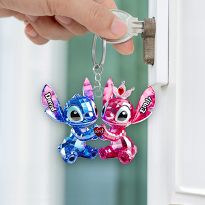 Blue Monster Couple Acrylic Keychain - Personalized Gifts For Couples 05TGPU280525 - Keychains - GoDuckee