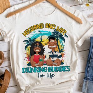Personalized Gifts For Couple Shirt 04xqtn150225pa Husband And Wife - Drinking Buddies For Life - Shirts - GoDuckee