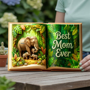 Mom And Kid Elephant Acrylic Plaque - Personalized Gifts For Mothers 03tota050226 - Shaped Plaques - GoDuckee