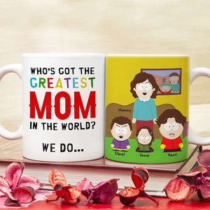 Personalized Gift For Mom Coffee Mug, The Greatest Mom In The World Mother's Day 01NALU280325HG - Coffee Mug - GoDuckee