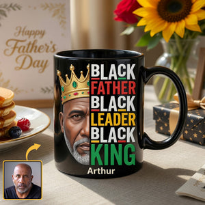 Black Father Black King Coffee Mug - Personalized Gifts For Dads 03HUQN050526 - Coffee Mug - GoDuckee