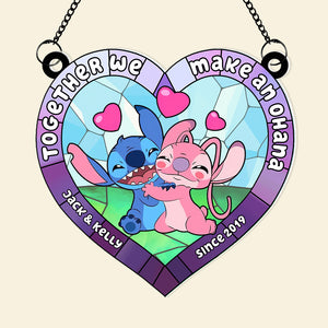 Personalized Gifts For Couple Suncatcher Window Hanging Ornament 02qhqn290524 - Ornaments - GoDuckee