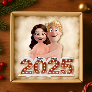 Naughty Couple Ornament Personalized Christmas Gifts 06OHDT151125 - Ornament - GoDuckee
