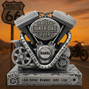 Motorcycle Engine Acrylic Plaque - Personalized Gifts For Dad 04QHLU260525 - Shaped Plaques - GoDuckee