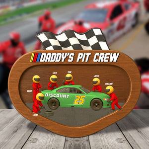 Dad’s Racing Pit Team Acrylic Plaque - Personalized Gifts For Father 03OHTN060525 - Shaped Plaques - GoDuckee