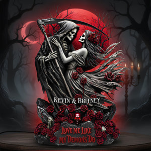 Skeleton Couple Acrylic Light Box - Personalized Gifts For Couples 05hudt091225 - Light Box - GoDuckee