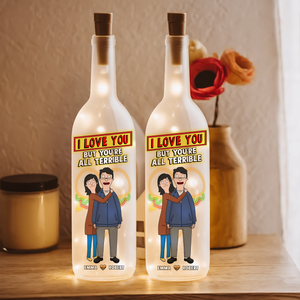 Personalized Gifts For Couple Bottle Lamp I Love You 03ohpu130225hg - Bottle Lamp - GoDuckee