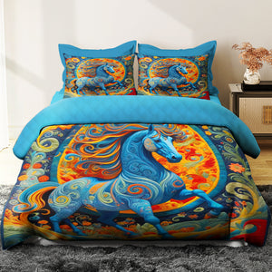 Horse Lovers Quilt Bed Set 03HUDT180125 - Blanket - GoDuckee