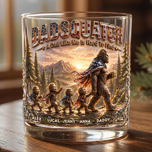 Wild Dad & Little Ones Round Glass - Personalized Gifts For Dads 02PADT280426 - Glass - GoDuckee