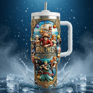 30th Anniversary Anime Tumbler - Personalized Gifts For Anime Lovers 01nalu140326 - Tumbler Cup - GoDuckee