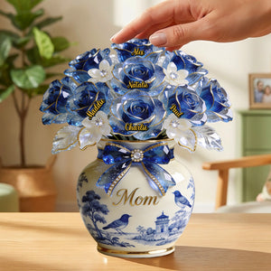 Toile De Jouy Mother Acrylic Plaque - Personalized Gifts For Mothers 02pgmg090326 - Shaped Plaques - GoDuckee