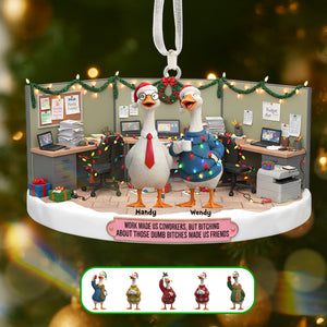 Goose Coworkers Ornament - Personalized Gifts For Coworkers Christmas Ornament 01NAMG281025 - Ornament - GoDuckee