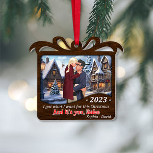 I Got What I Want, Personalized Acrylic Ornament, Couple Gifts - Ornament - GoDuckee