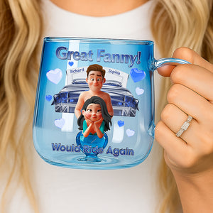 Naughty Couple 3D Heart Glass Mug - Personalized Gifts For Couple 05tgqn240625 - 3D Heart Glass Mug - GoDuckee