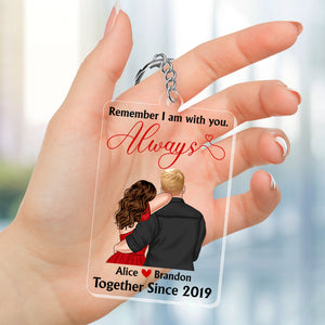 Romantic Couple, Love You Forever And Ever, Remember I Am With You, Personalized Keychain, Couple Gifts, Gifts For Couple, Gifts For Him, Gifts For Her - Keychains - GoDuckee