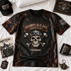 Grumpy Old Dad Motorcycle Personalized Father's Day Gift for Riders 01NALU010626 - AOP Products - GoDuckee