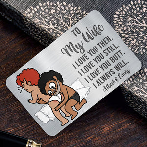 Personalized Gifts For Couple Aluminum Wallet Card 07ohqn191224hh Naughty Couple Gifts - Wallet Card - GoDuckee
