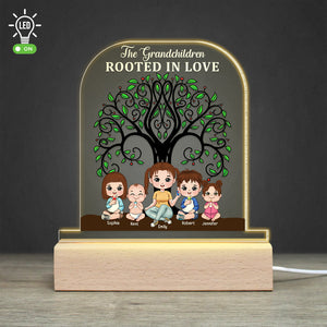 The Grandchildren Rooted In Love Personalized 3D Led Light Gift For Grandparents - Led Night Light - GoDuckee