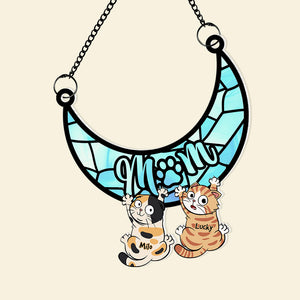 Personalized Gifts For Cat Lovers Suncatcher Window Hanging Ornament 06qhqn250424 - Ornaments - GoDuckee