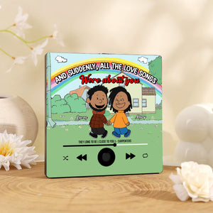 Custom Music Fridge Magnet Gifts For Couple 03totn131224da - Fridge Magnet - GoDuckee