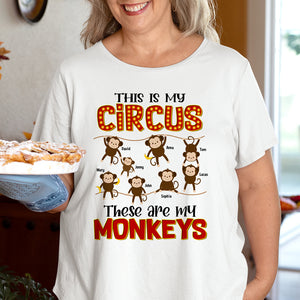 This Is My Circus Personalized Monkey Kids Shirt Gift For Grandparents - Shirts - GoDuckee